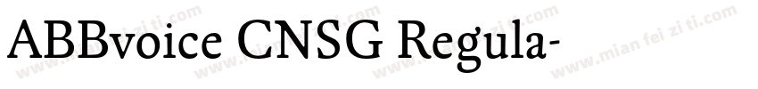 ABBvoice CNSG Regula字体转换